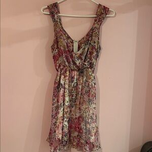 Costa Blanca Pink Multi Floral Sleeveless Mini Dress